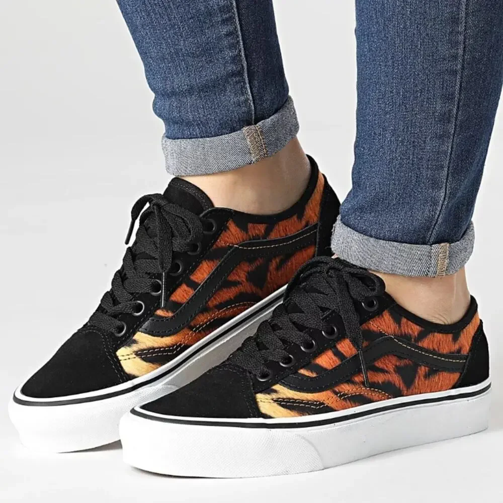 Vans Old Skool Tapered Tiger Women's Size 9 Mens Size 7.5 Sneaker New